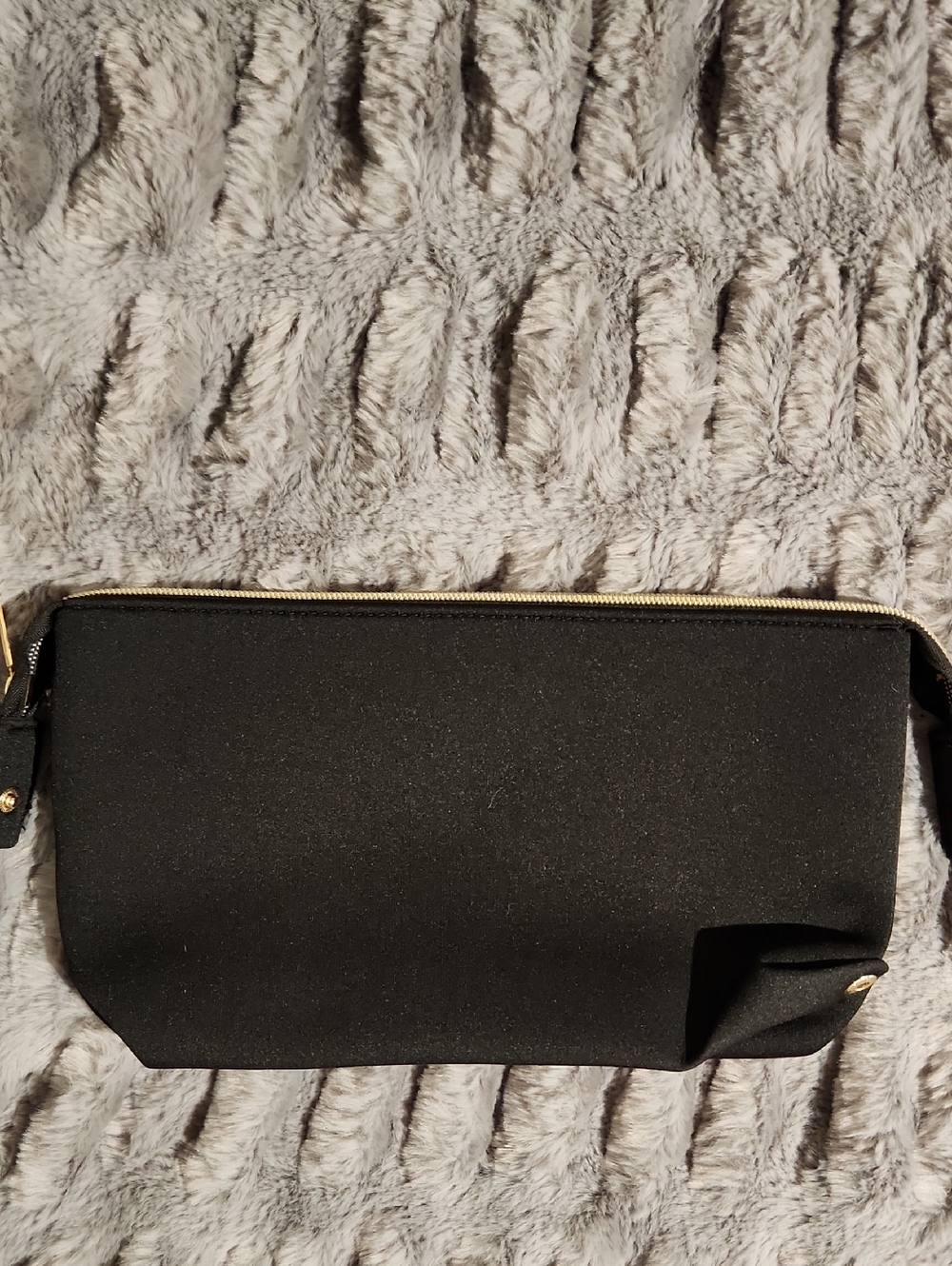 tarte Black Cosmetic Pouch with Gold Zipper